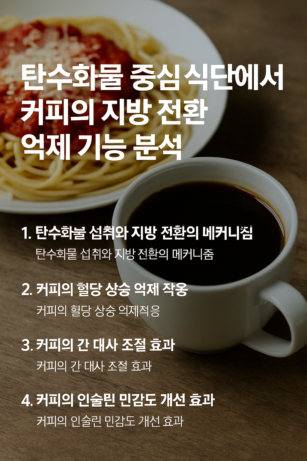 원두커피의 지방전환 억제