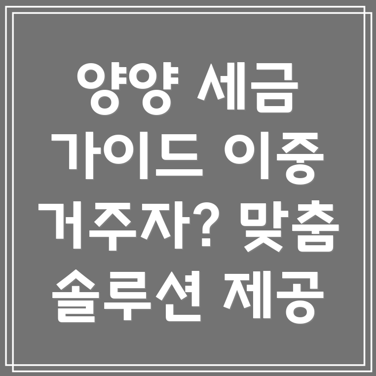 이중거주자 세금