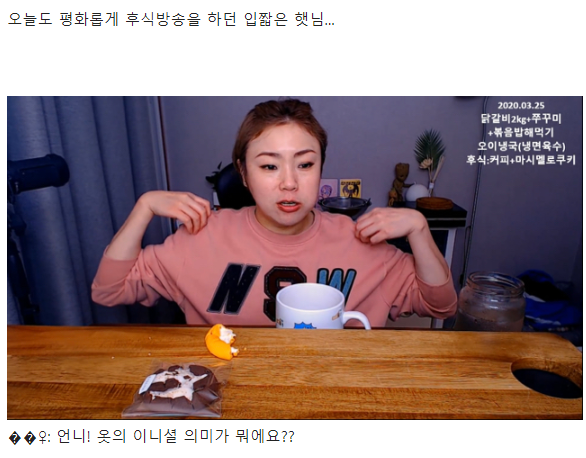  언니 옷의 이니셜 의미가 뭐에요?