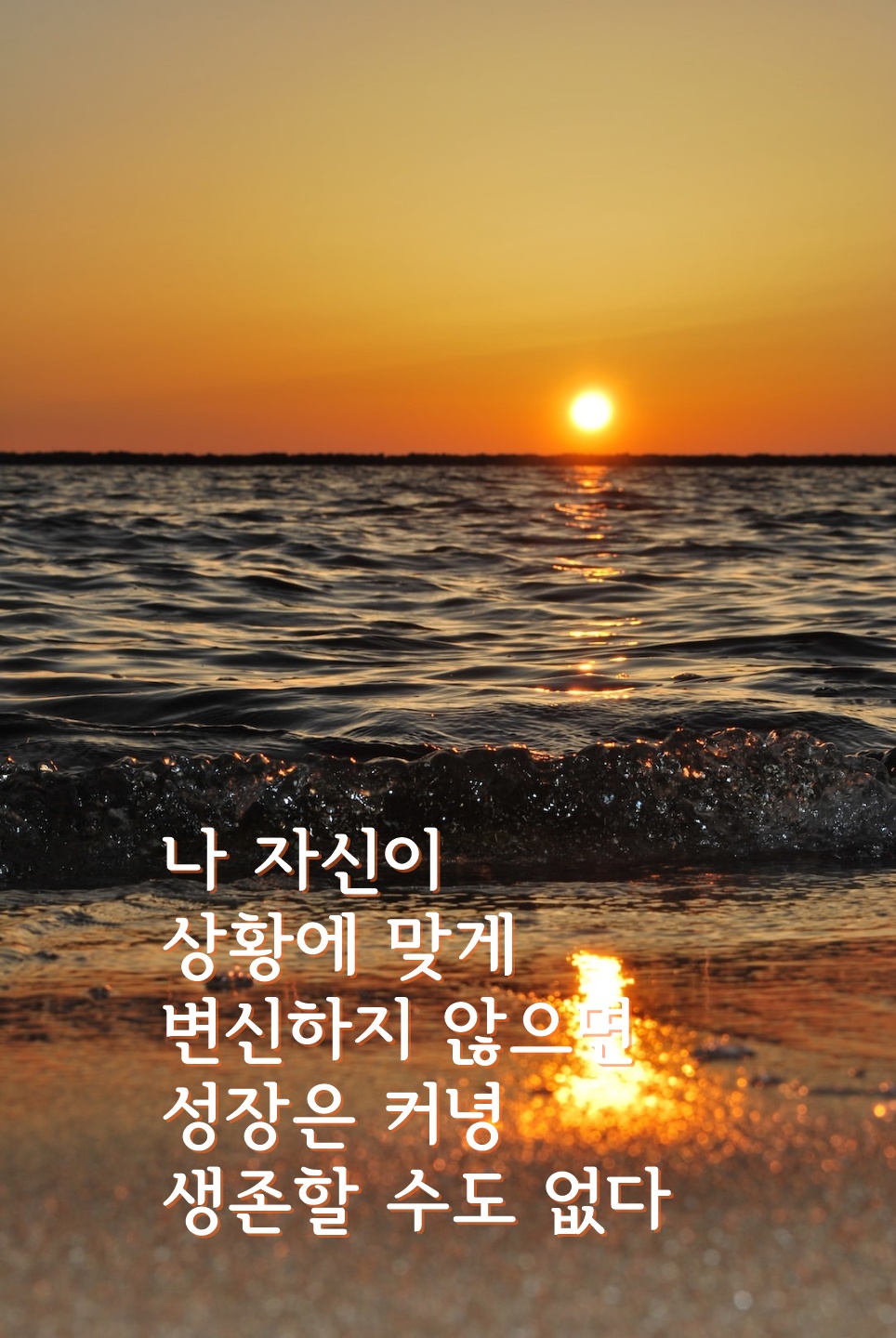  오늘의 좋은글 281번째 내가 매일 하는 오만가지 생각 중 옳다고 하는 생각, 판단, 평가를 멈춘다면 내가 원하는 것을 이룰 수 있습니다.