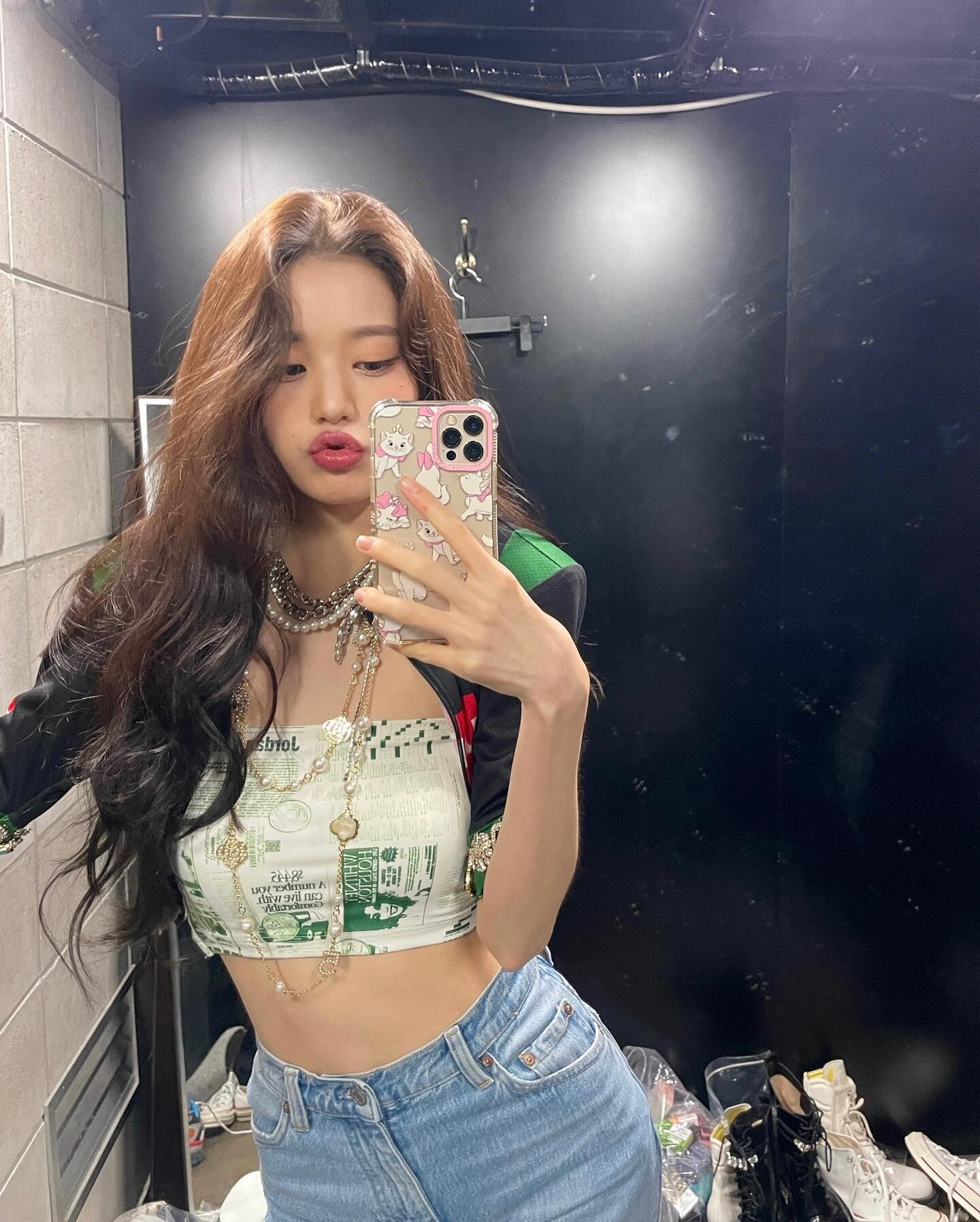  아이브 원영 크롭티 셀카 인스타그램 셀카 사진