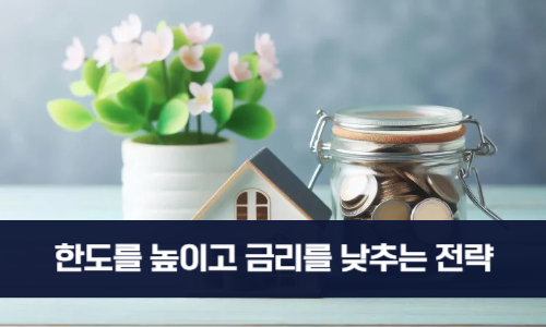 한도를 높이고 금리를 낮추는 전략