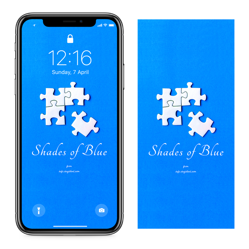 10 퍼즐 조각 C - Shades of Blue 파란색배경화면