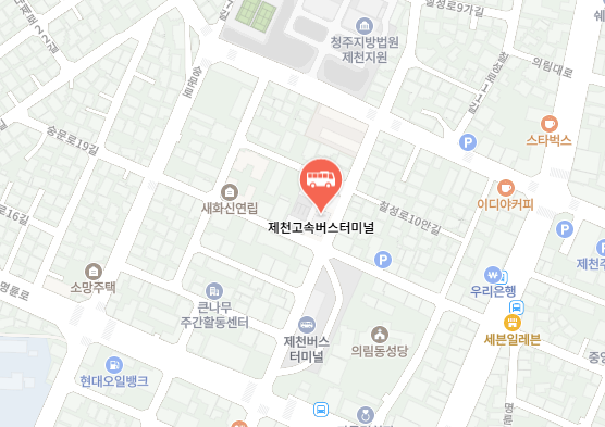 제천고속버스터미널 위치-지도