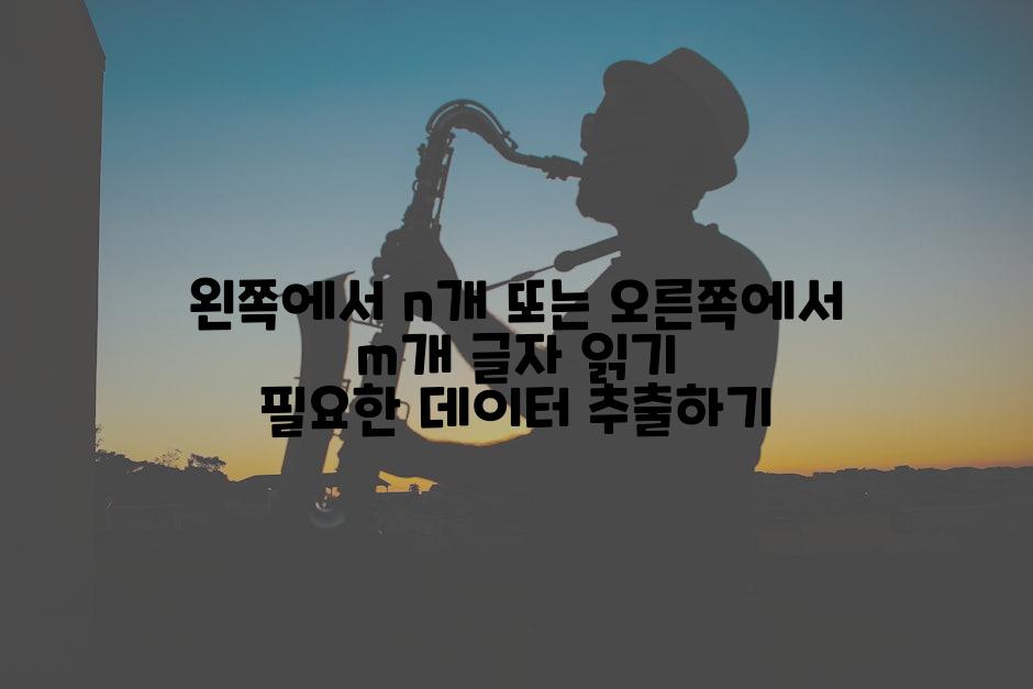 왼쪽에서 n개 또는 오른쪽에서 m개 글자 읽기 필요한 데이터 추출하기