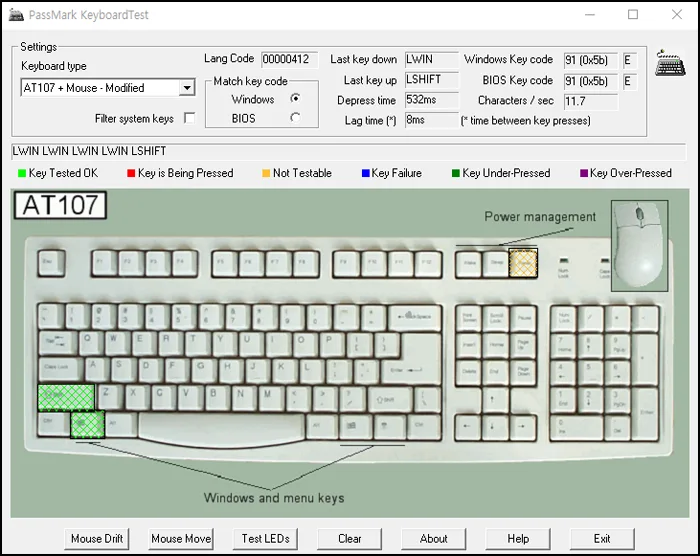 PassMark KeyboardTest