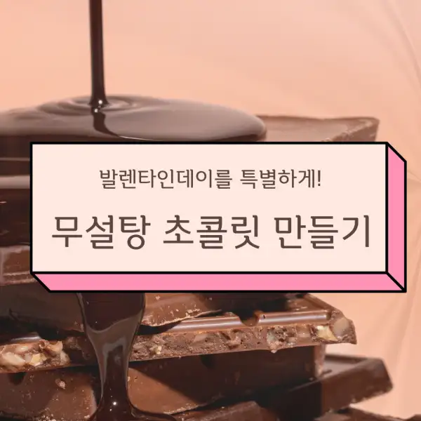 무설탕 초콜릿 만들기