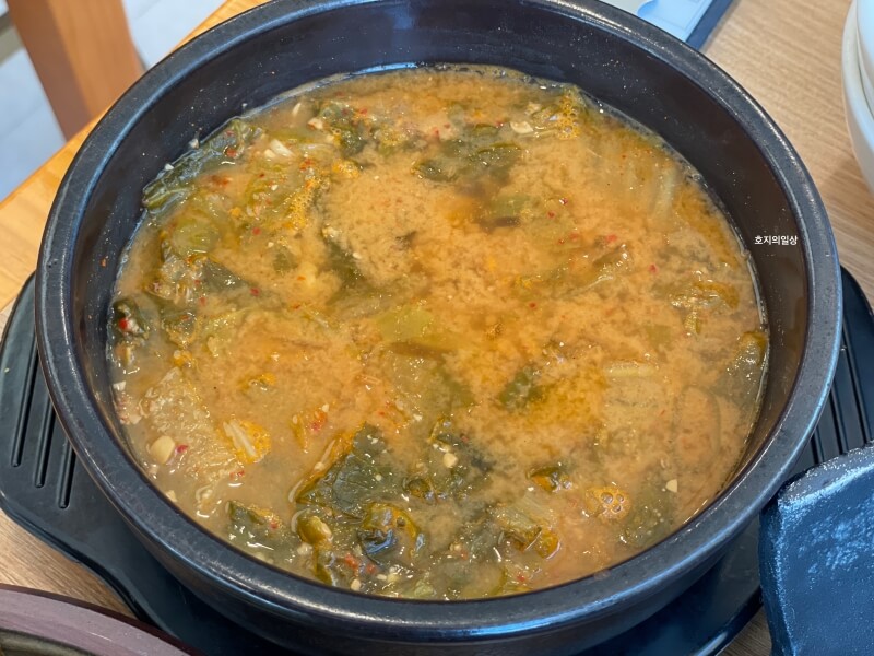 아산 맛집 쌍교 숯불갈비 평일 점심특선 - 된장국