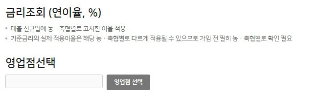 농협 서민지원대출 개요