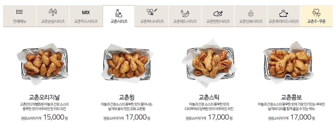 교촌치킨 메뉴 총정리(+간장치킨만 있는게 아니다) 교촌치킨 메뉴 총정리(+간장치킨만 있는게 아니다)