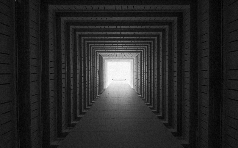 어두운 터널과 빛
