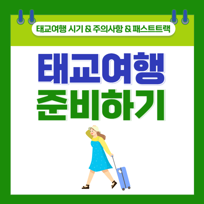  태교 여행 시기와 주의사항 & 패스트트랙 이용하기