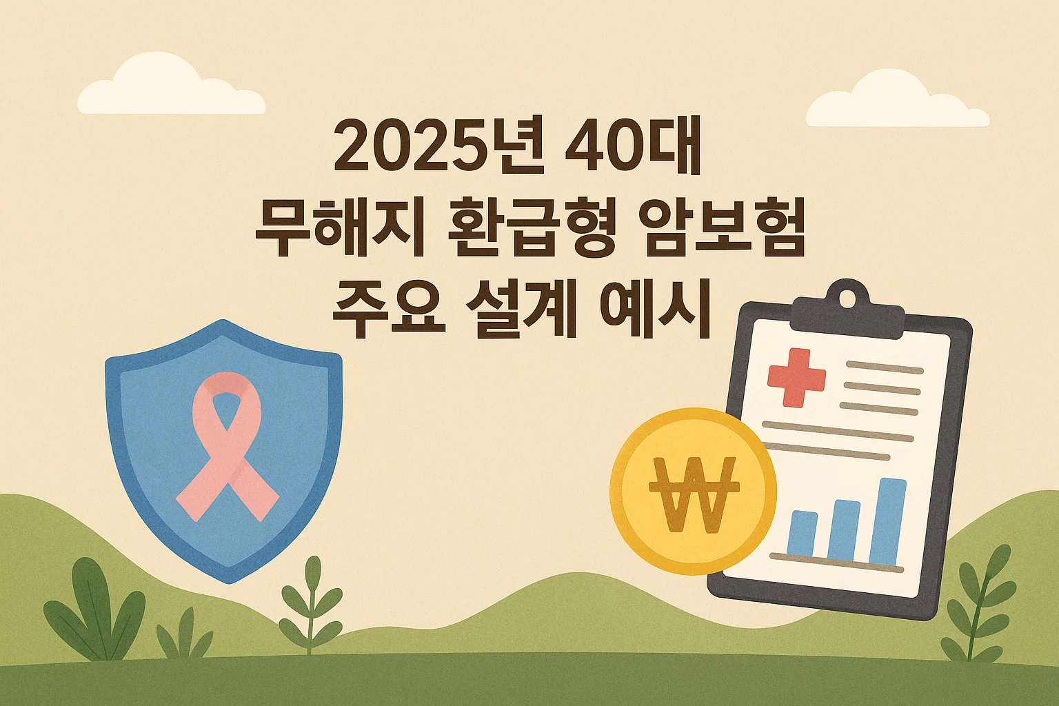 2025년 40대 암보험 무해지 환급형 실속비교, 보험료 줄이고 보장은 확실하게!
