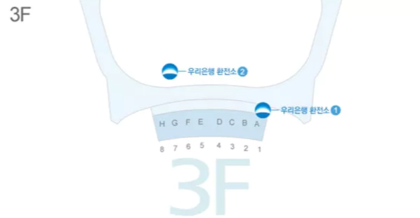 인천공항 우리은행 환전소 위치