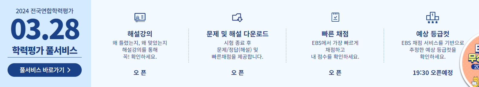  2024 3월 모의고사 고3 등급컷, 문제 및 해설, 채점, 해설 강의
