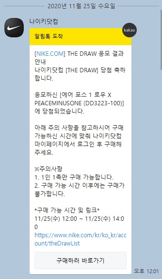  나이키 지드래곤 피스마이너스원2 에어포스1 파라-노이즈 당첨부터 리셀까지!!
