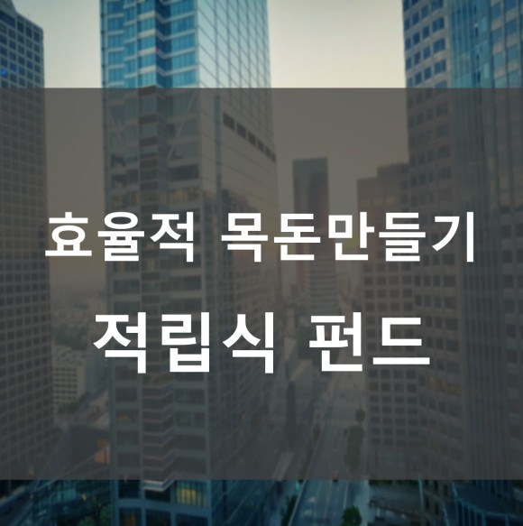 이용한 목돈을 만드는 적립식 펀드를 4