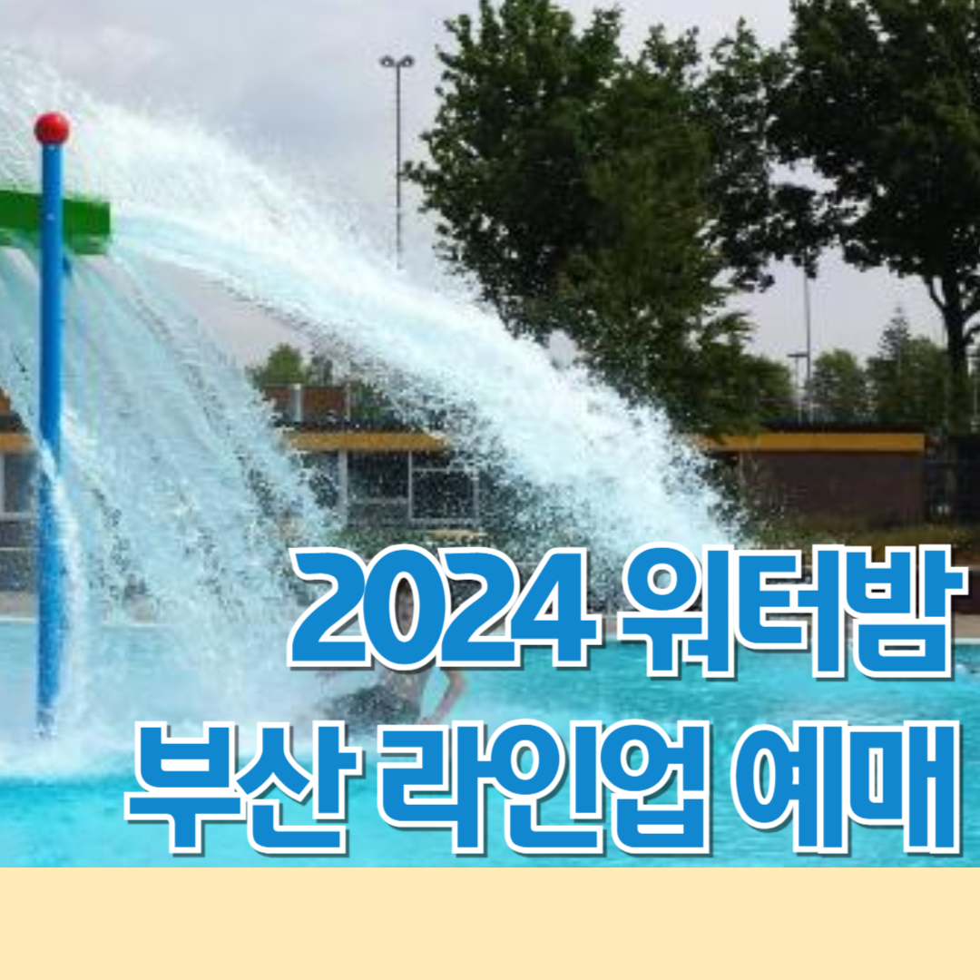 워터밤 2024 부산 라인업 티켓가격과 준비물 2
