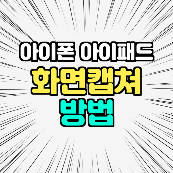  아이폰 캡쳐 방법 /  iPhone 스크린샷 찍기