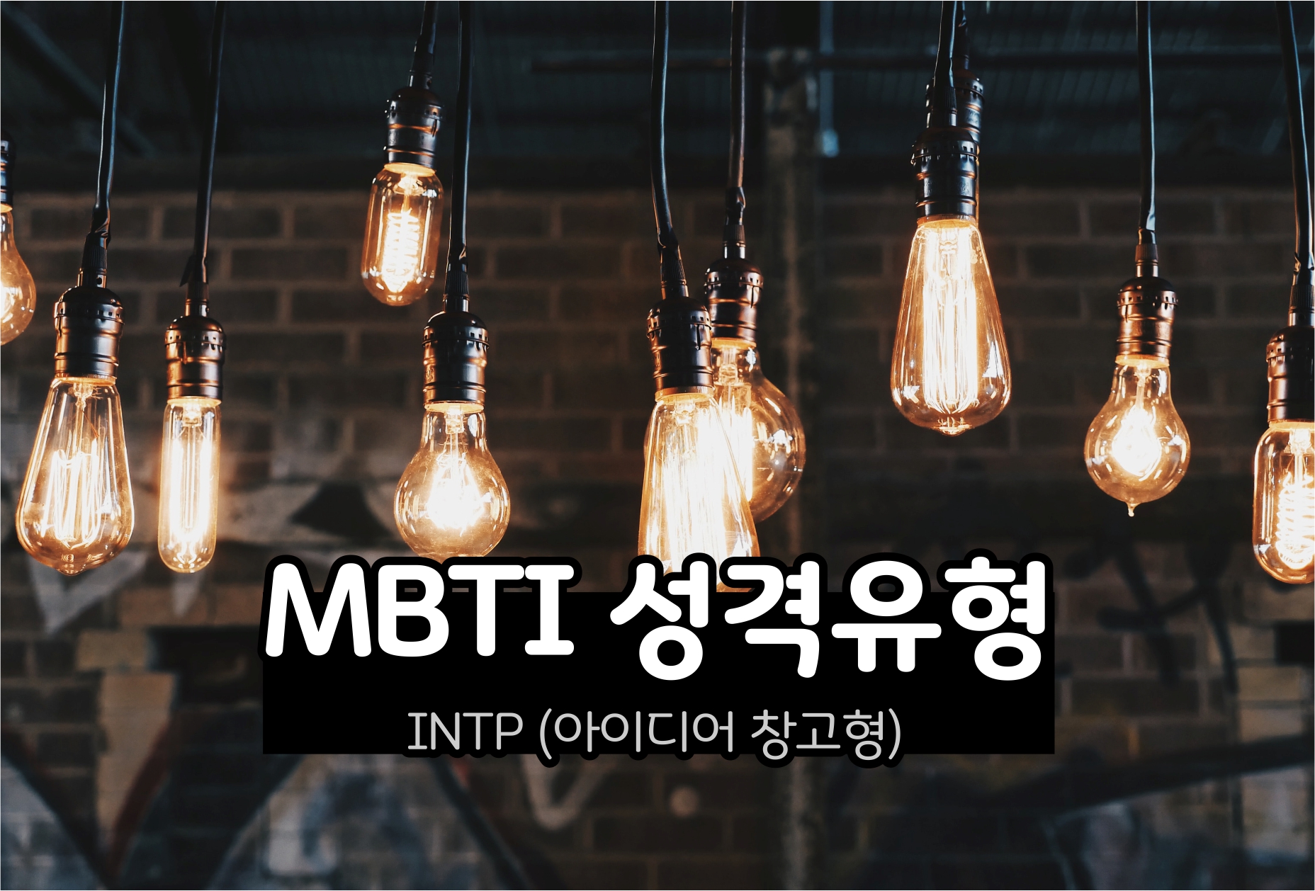  MBTI 성격 - INTP유형 (아이디어 창고)