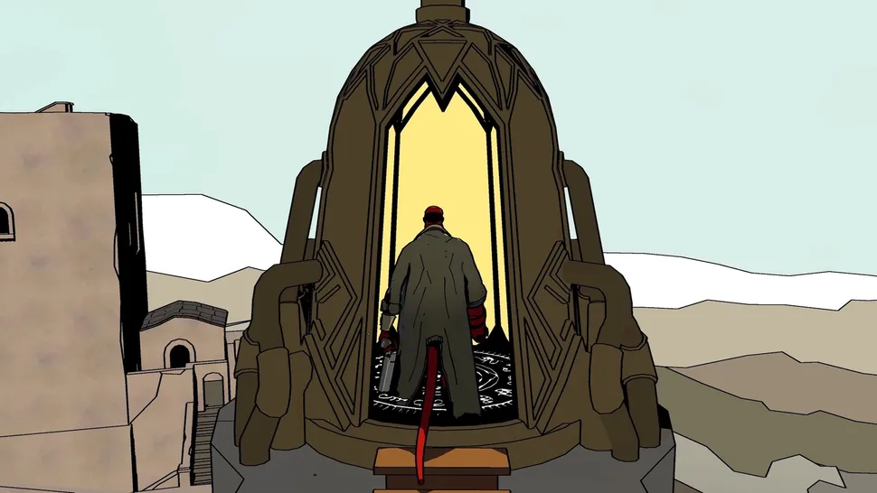 전투 중인 Hellboy를 보여주는 Hellboy Web of Wyrd 스크린샷