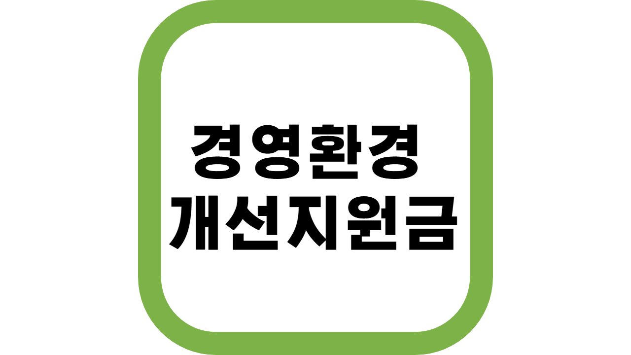 경영환경개선지원금