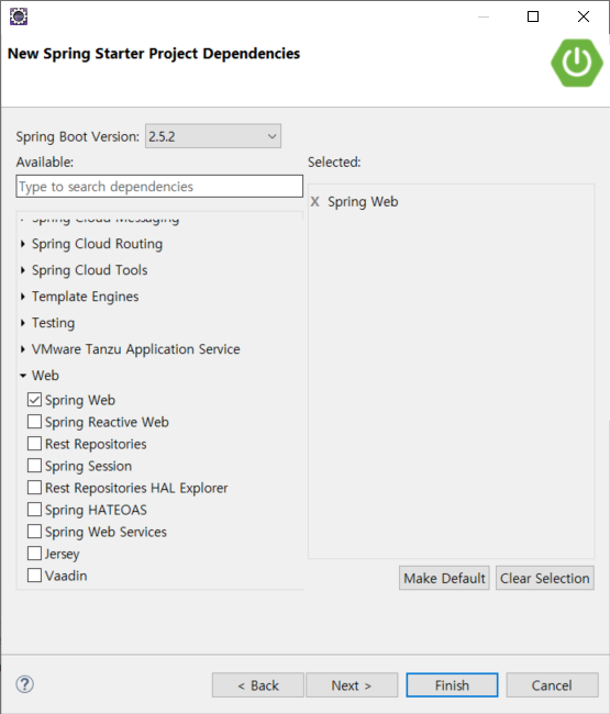 Spring Boot 웹 프로젝트 만들기 (Thymeleaf, Jar, Gradle, Eclipse) venh.log