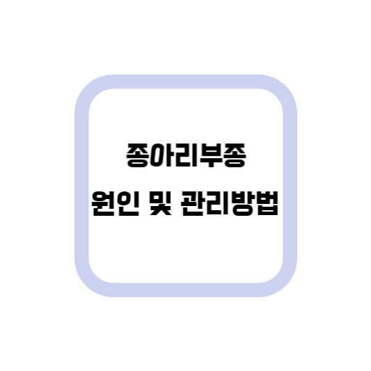  종아리 부종의 원인 및 종아리부종 관리방법