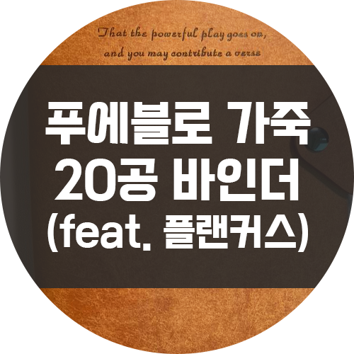  새로운 플랜커스(Plancus) 바인더 구매 (feat. 푸에블로 가죽)