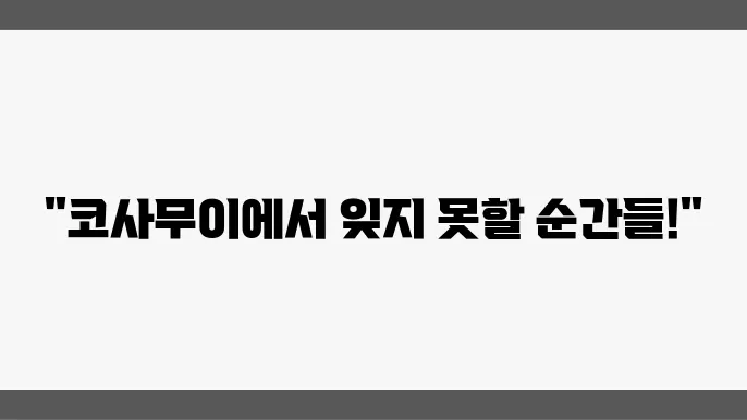 코사무이에서의 신혼여행: 보르도에서의 로맨틱한 저녁