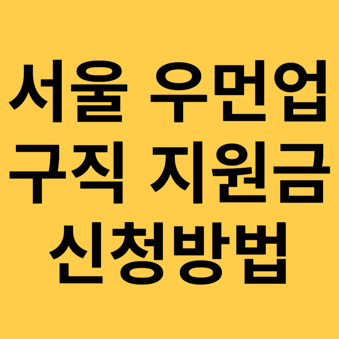 서울 우먼업 구직지원금