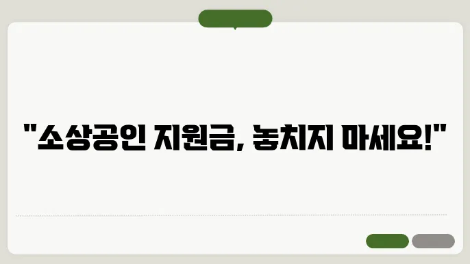소상공인 정부 지원금 신청하기 전에 알아야 할 조건과 금리