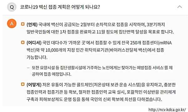 코로나19 예방접종 대상