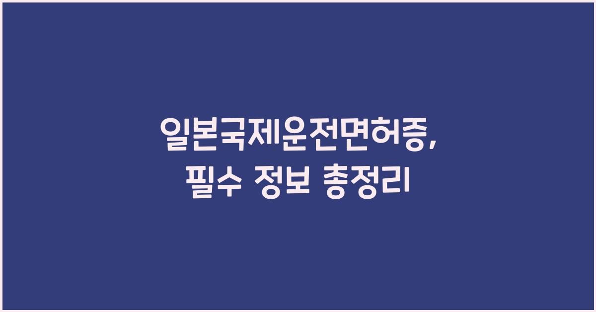 일본국제운전면허증