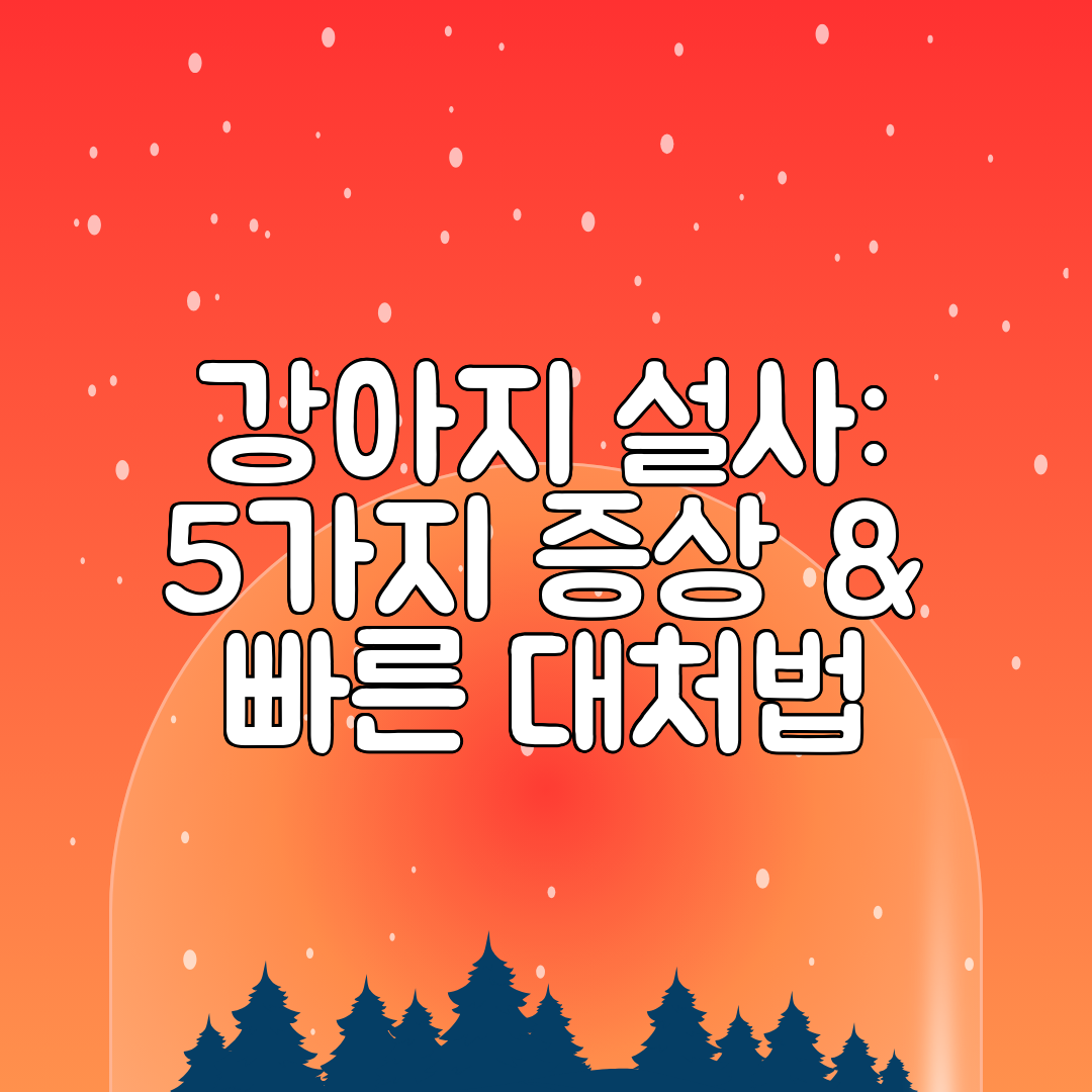 강아지 설사 5가지 증상 &amp; 빠른 대처법
