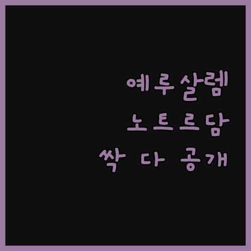 예루살렘 '노트르담 센터' 완벽 분석