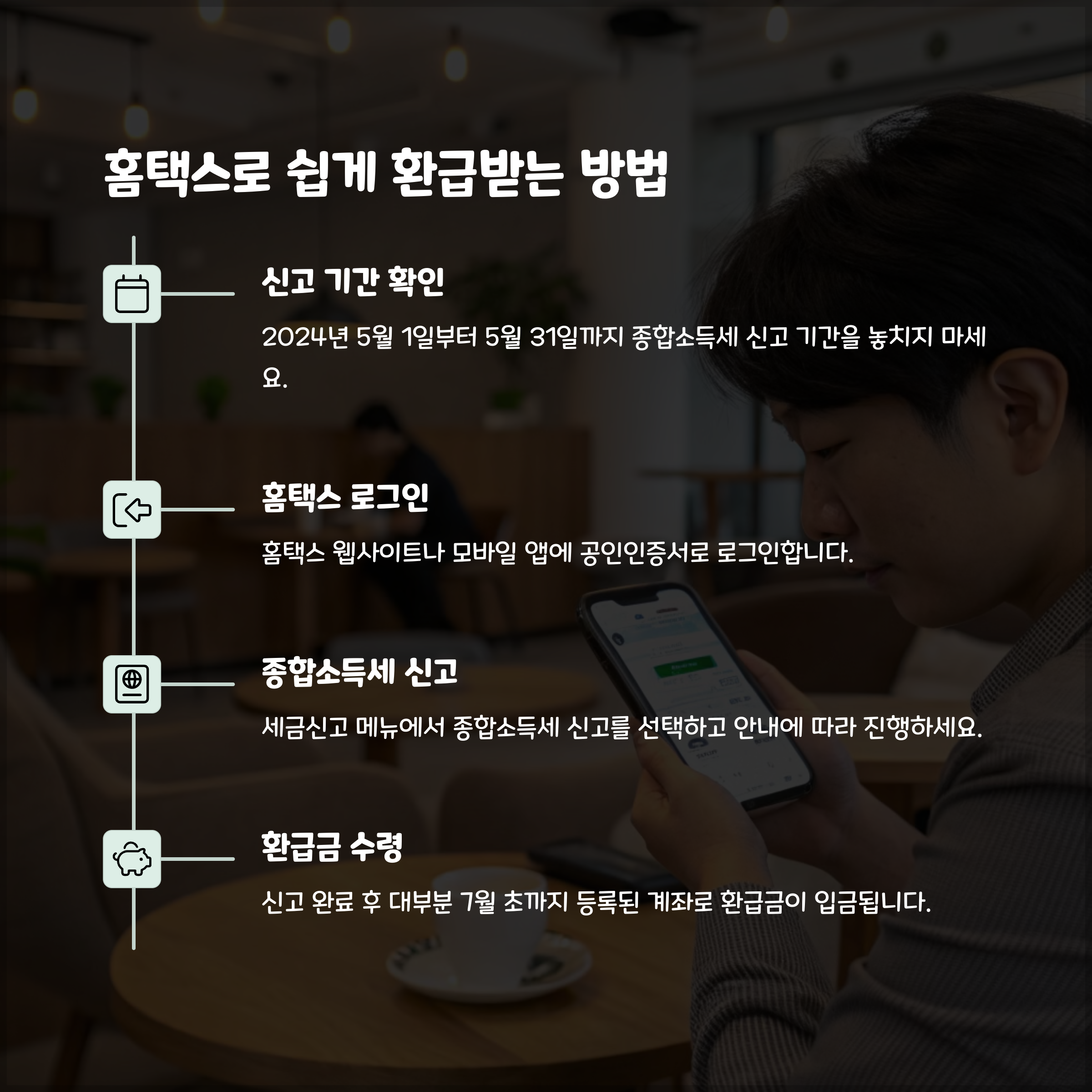 국세청 홈택스를 활용하면 전자신고를 통해 간편하게 환급 절차를 진행
