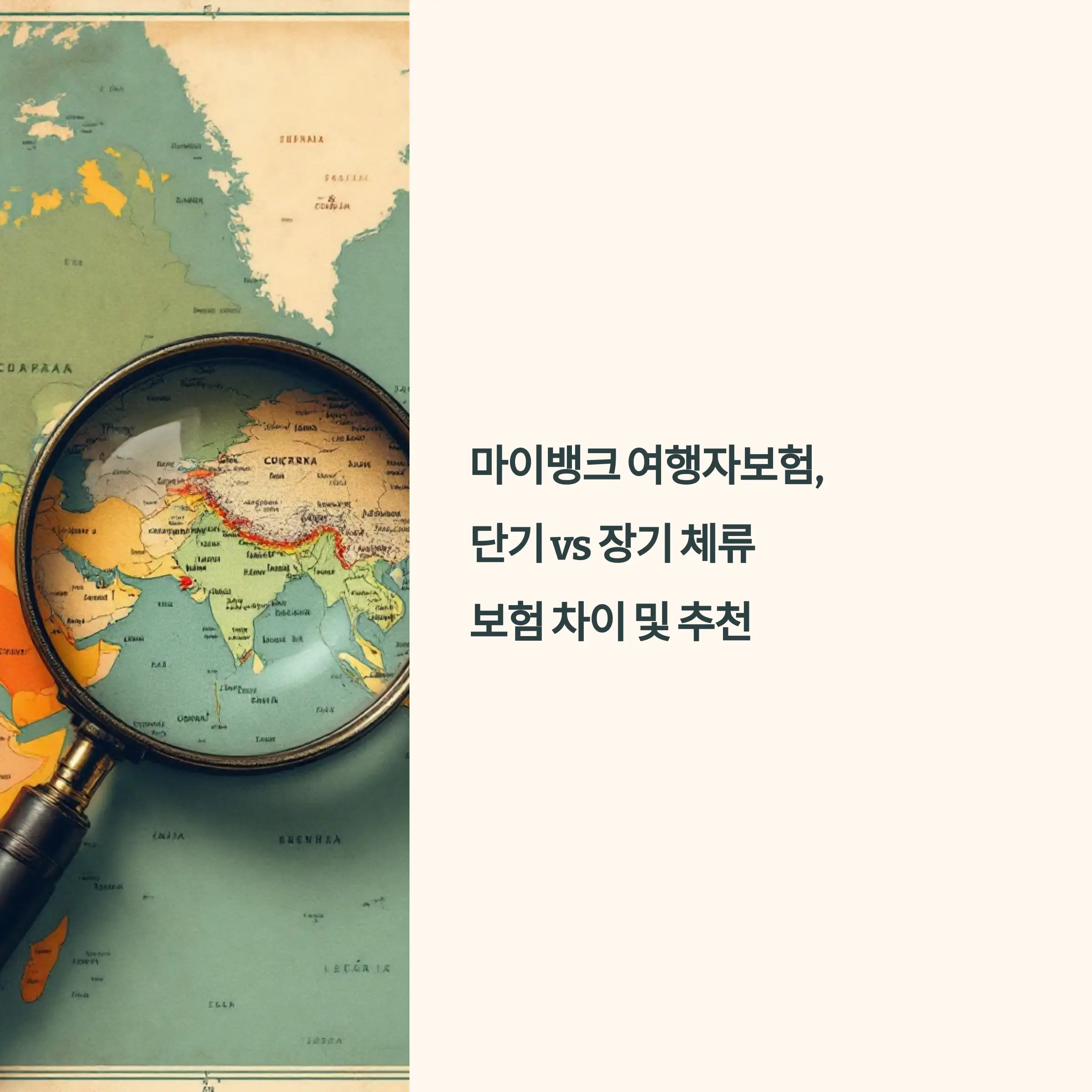 마이뱅크 여행자보험, 단기 vs 장기 체류 보험 차이 및 추천 