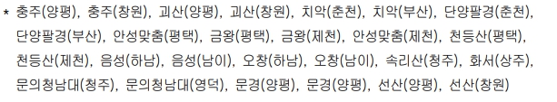 서비스 시행 휴게소