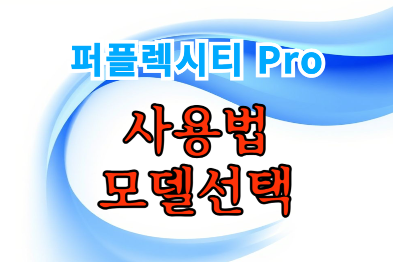 퍼플렉시티 Pro 모델선택 썸네일