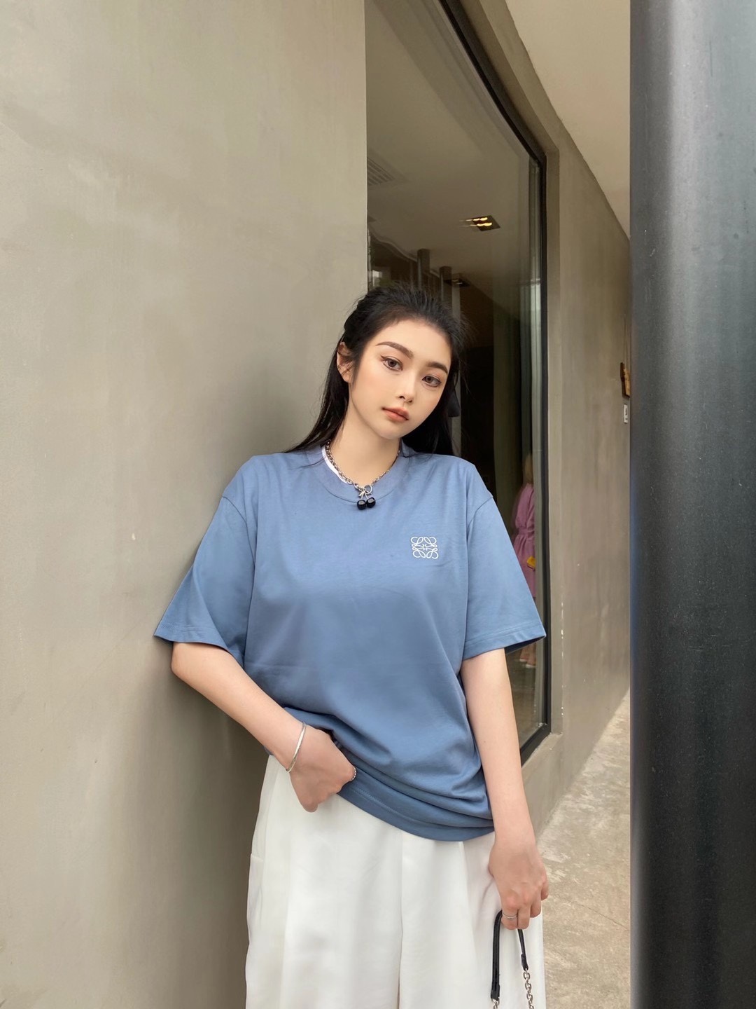  [LOEWE] 로에베 아나그램 로고 코튼 반팔 티셔츠