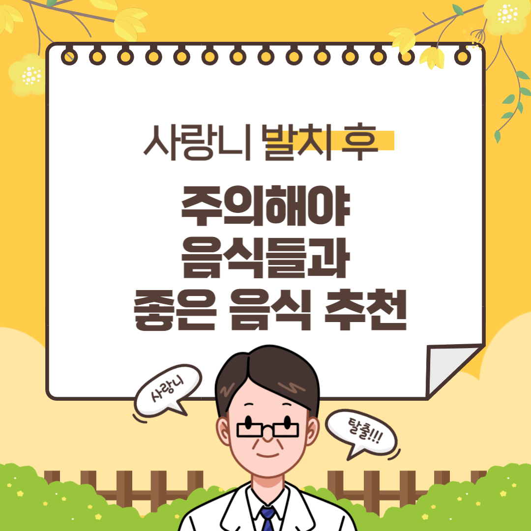  사랑니 발치 후 식사, 주의해야 할 음식들과 좋은 음식 추천