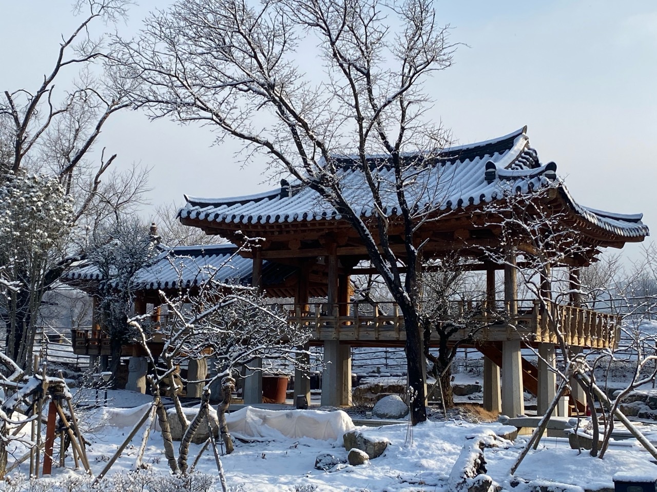  순창 한옥 초연당 설경