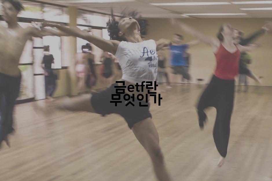 금etf란 무엇인가