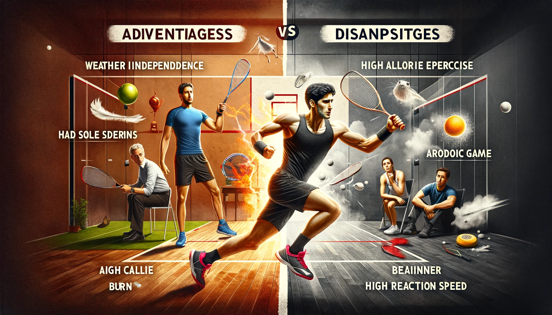 골프와 스쿼시 비교: 장단점 및 운동 효과 분석 - 스쿼시의 장점과 단점