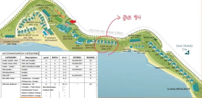 미아 리조트 클리프 빌라 위치