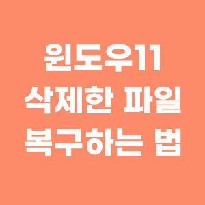 윈도우파일복구