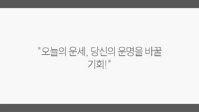 오늘의 운세 확인