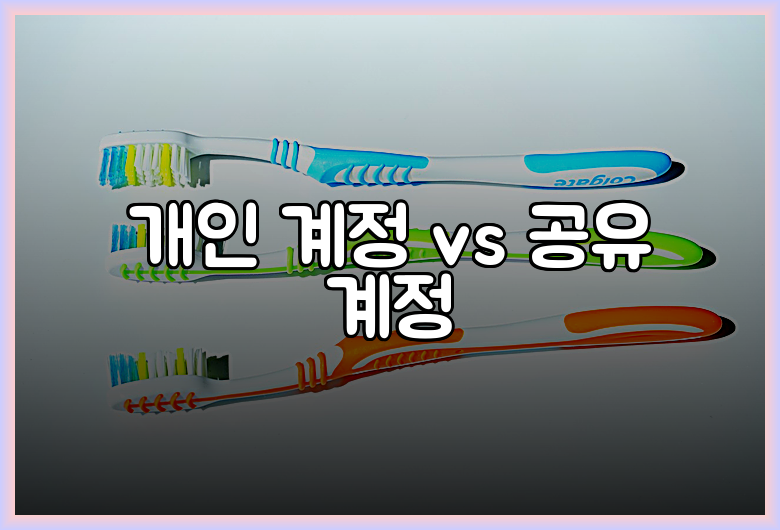 개인 계정 vs 공유 계정