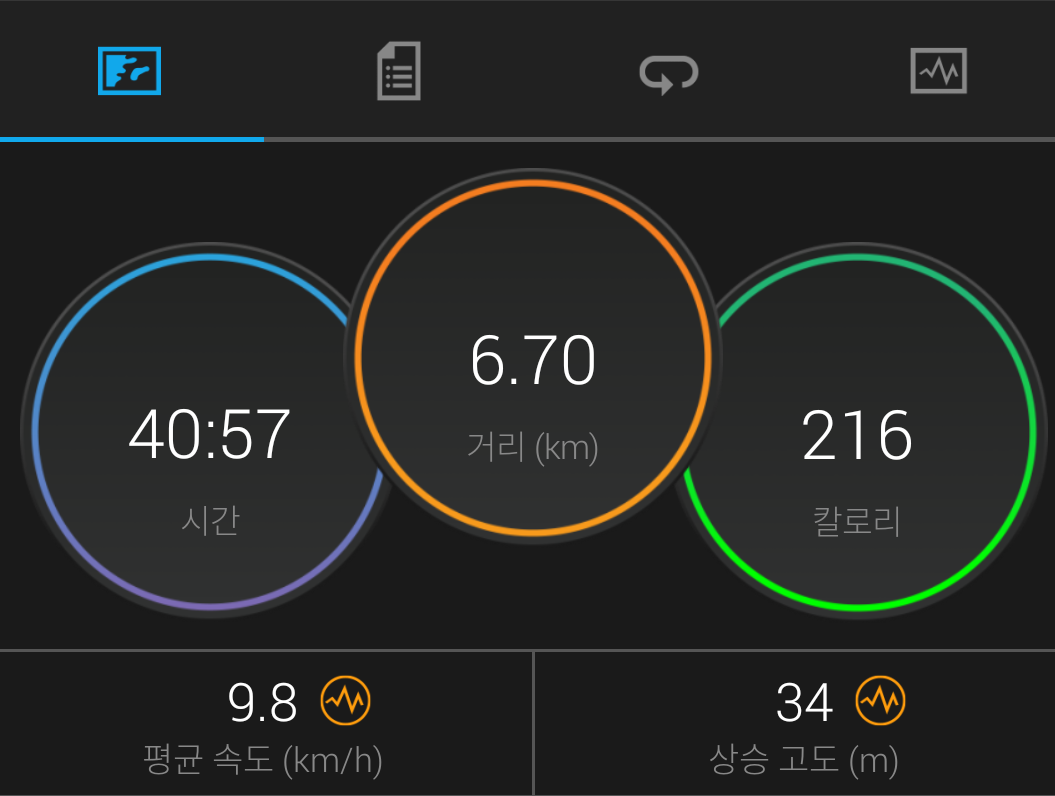  [운동]2020.2.5. 자전거-6.7km-9.8km/h